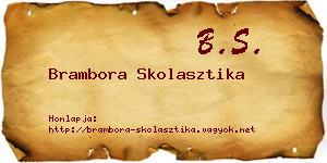 Brambora Skolasztika névjegykártya
